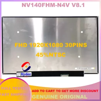 NV140FHM-N4V V8.1 для Lenovo P14S GEN 2 E14 GEN 3 5-14IIL05 FHD IPS Panel 14 "ЖК-экран для ноутбука FRU: 5D10V82390