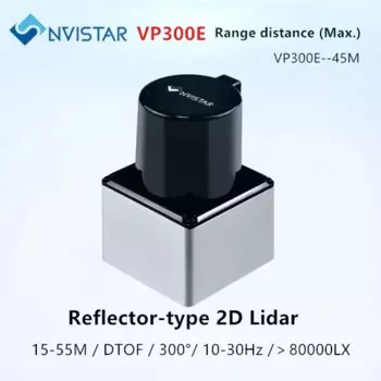 Nvistar VP300E отражатель типа 2D DTOF rang 45 метров lidar датчик для навигации роботов и избегания препятствий, взаимодействие с экраном