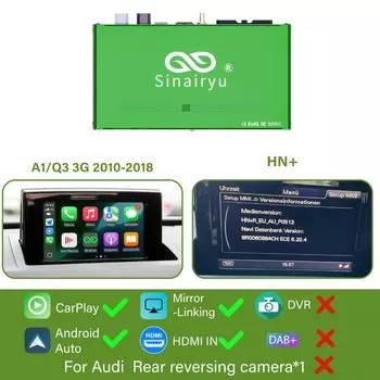 NWE 2025 Беспроводная модернизация Apple CarPlay для Audi A3 A4L A5 Q5 Q2 Q7 A1 Q3 A6 A7 A8 MMI 2G 3G 2010-2020 Android Auto Mirror-Link