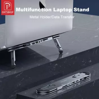 OATSBASF usb-хаб 3,0 док-станция Подставка для ноутбука Macboock 100 Вт PD Быстрая зарядка передача данных 2 в 1 металлический Настольный держатель
