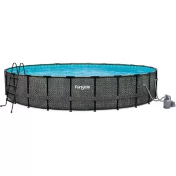 Оазис дизайнерский круглый каркас для плавательного бассейна над землей с фильтрующим насосом и крышкой