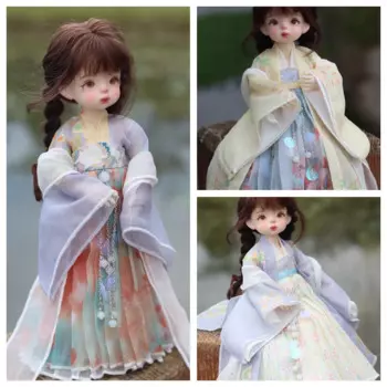 OB27 Барби масштаб 1/6 1/5 1/4 старинный костюм BJD одежда Hanfu фея юбка для BJD/SD YOSD MSD девочка кукла аксессуары A830
