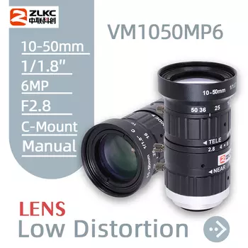 Объектив CCTV 1/1.8 6MP 10-50 мм HD ручной Радужный с изменяемым фокусным расстоянием объектив с-образным креплением для камер видеонаблюдения с низким искажением