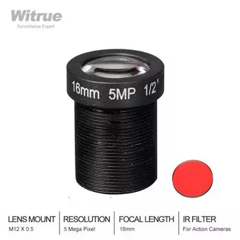 5-мегапиксельная Экшн-камера объектив 16 мм M12 ИК-фильтр 1/2 дюйма для EKEN SJCAM Xiaomi Yi Gopro Hero спортивные камеры