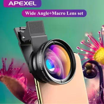 Объектив для телескопа APEXEL VIP LINK, широкоугольный объектив 0,45x 18x, линза для микроскопа 200x, макрообъектив HD 100 мм