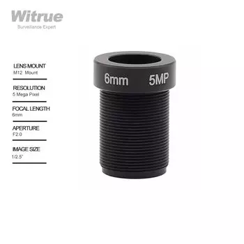 Объектив камеры Witrue HD 5Мп 6мм