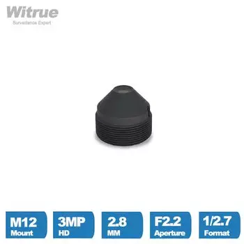 Объектив-обскура Witrue 2,8 мм HD 3MP M12, крепление объектива, апертура F2,2, формат 1/2,7 для мини-камеры видеонаблюдения