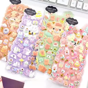 Объемные наклейки кролик медведь house of novelty