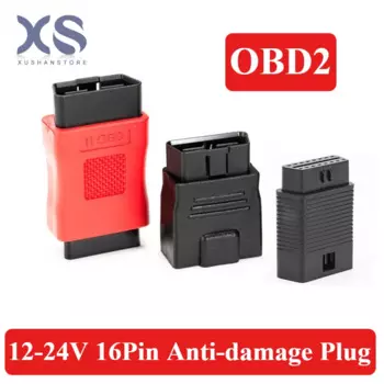 OBD2 16-контактный адаптер полного питания 12 В 24 В 16-контактный износостойкий детекторный штекер OBD2 Противо повреждающий штекер, предназначенный для вождения компьютера
