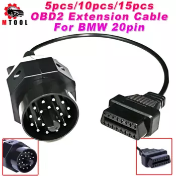 OBD2 Диагностический кабель для BMW 20Pin OBD2 коннектор для OBDII для BMW коннектор 20PIN до 16PIN OBD OBD2 коннектор адаптер