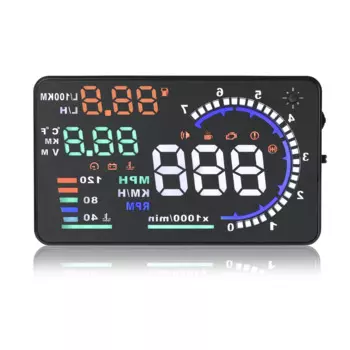 OBD2 для HUD Автомобильный проекционный дисплей Цифровой спидометр Лобовое стекло Проектор скорости Скорость воды Температура об/мин Сигнализация Расход топлива