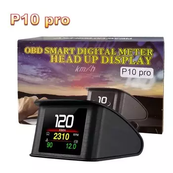 OBD2-P10 pro Универсальный HUD OBD Проекционный дисплей HUD Бортовой компьютер Цифровой спидометр Расход топлива Несколько языков