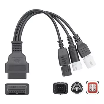 OBD-кабель 3 в 1 для Yamaha 3-контактный 4-контактный и Honda 6-контактный OBD2 диагностический разъем для мотоцикла, удлинительный адаптер
