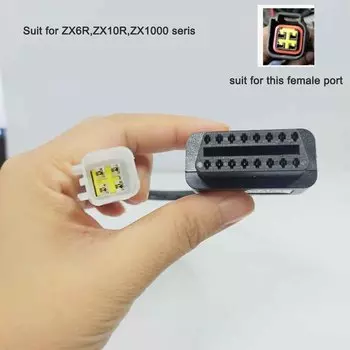 OBD мотоциклетный кабель для Kawasaki 4Pin к OBD2 16-контактный адаптер для Kawasaki ER6N EX650F ZX1000 серии 4-контактный разъем для мотоцикла