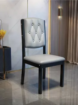 Обеденные стулья из твердой древесины, домашние обеденные столы, стулья, современные минималистичные гостиной комнаты, роскошные стулья со спинкой