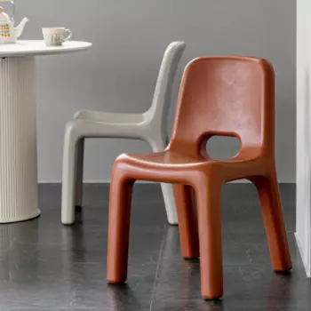 Обеденный стул для дома, Простой пластиковый толстый стул B & B, Одноместный Повседневный стул-спинка