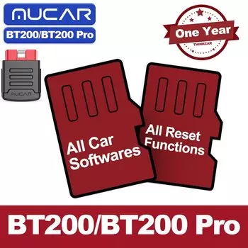 Обновление/обновление MUCAR BT200/MUCAR BT200 Pro 15 программ сброса настроек, 1 год бесплатно 15 сбросов функции обслуживания T-код