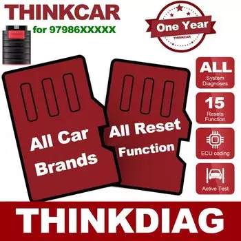 Обновление THINKCAR Thinkdiag/THINKDIAG 2 Все мягкие средства Оновление 1 год Бесплатная полная диагностика системы 15 Сброс двунаправленного назначения для всех автомобилей