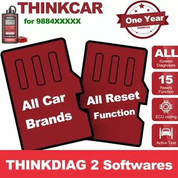 Обновление Thinkdiag/THINKDIAG 2, все программное обеспечение, 1 год, бесплатная обновление, полная диагностика системы, 15 сбросов, кодирование ЭБУ, двунаправленный, все автомобили