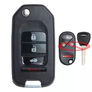 Обновленная флип-карта Keyecu с 4 кнопками, 307 МГц, T5, для Honda CRV 1999, австралийская модель