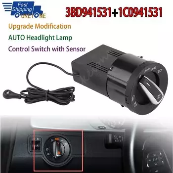 Обновленная модификация, автоматический переключатель управления лампой фар с датчиком для VW Golf Jetta MK4 Passat B5 Polo Bora Beetle, автомобильные детали