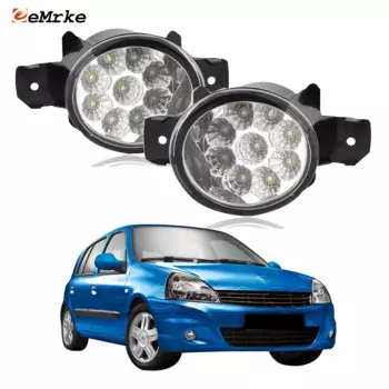 Обновленные светодиодные противотуманные фары для Renault Clio модуль 2009 2010 2011 2012 Автомобильные противотуманные фары PTF Противотуманные фары ДХО фары Дневные фонари