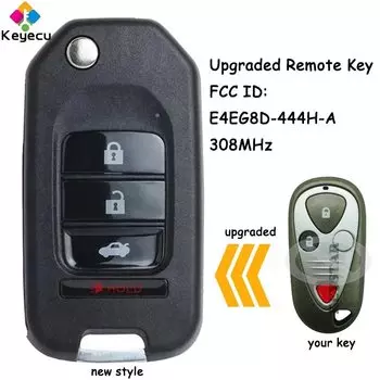 Обновленный дистанционный Автомобильный ключ KEYECU с 3 1 4 кнопками 308 МГц для Acura MDX 2001 2002 2003 2004 2005 Fob FCC ID:
