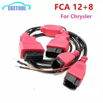 Обновленный кабель адаптера OBD2 Male + Female FCA 12 + 8 для Chrysler12 + 8 работает Autel/LAUNCH X431/OBDSTAR/кабель программирования