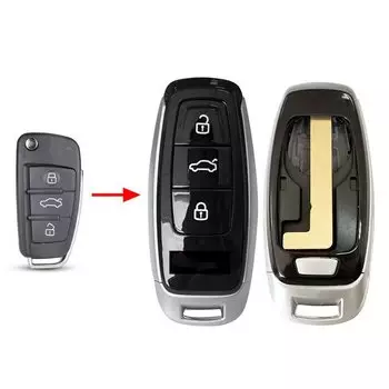 Обновленный модифицированный умный дистанционный ключ KEYECU с 3 кнопками, оболочка для Audi A1, A3, A4, A6, A8, Q2, Q3, Q5, Q7, R3, RS3, RS5, S1, TT