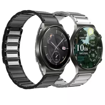 Обновленный титановый серый ремешок для часов Huawei GT2E GT 2 Pro, браслет 22 мм, магнитная цепочка из нержавеющей стали, для GT2 46 мм Magic2