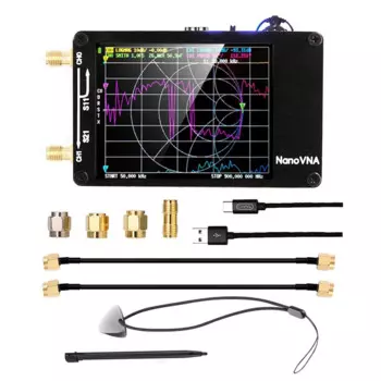 Обновленный Векторный анализатор сетевой антенны NanoVNA-H 10 кГц-1,5 ГГц MF HF VHF UHF для слота для SD-карты, цифровой тестер NanoVNA