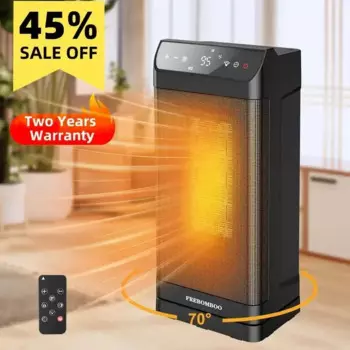 Обогреватели Frebomboo для внутреннего использования, персональный портативный обогреватель с 70 ° Осцилляция, электрический обогреватель PTC мощностью 1500 Вт с термостатом