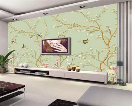 Обои beibehang для домашнего фона, ручная роспись, цветы и птицы, HD фрески, обои 3d, наклейки на стену