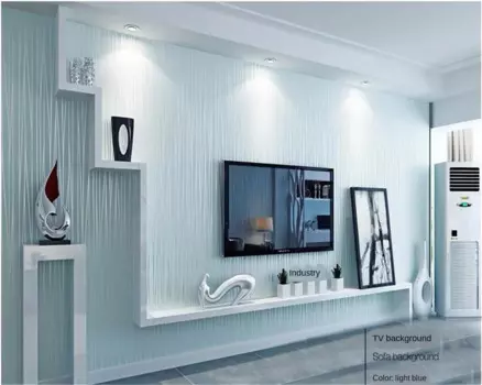 Обои на стену для спальни, в полоску, 0,53x10 м