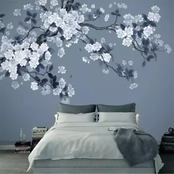 Обои на заказ, 3d тщательный фон с цветком и птицей, новые китайские медузы, papel de pared, декоративные 3d обои