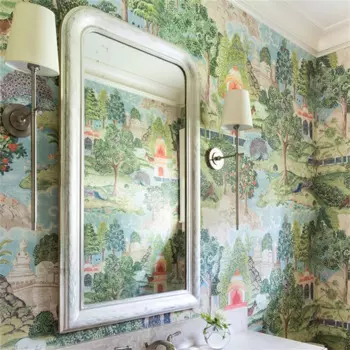 Шелковые обои Beibehang "Павлин Юго-Восточной Азии"