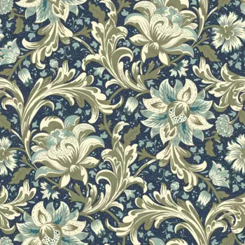 Обои Navy Isolda Jacobean Peel and Stick, 20,5x18 дюймов