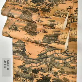 Обои Qingming для Риверсайда, задний фон для телевизора, искусственное украшение для ресторана, новые китайские обои, домашний декор