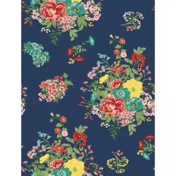 Обои с голубым цветочным рисунком, 20,5x18 дюймов