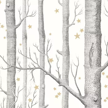 Обои с изображением березового дерева со звездами, леса, Настенные обои, 3d обои в скандинавском стиле с разрезами, FLC46001