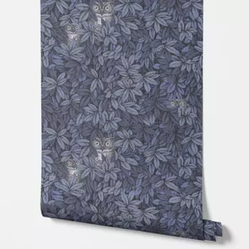 Обои с изображением совы и темноты, скандинавские обои Форли и циветы