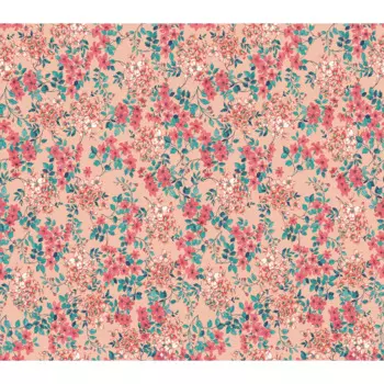 Обои с рисунком цветов Pretty Poseys in Pink, 20,5x18 дюймов