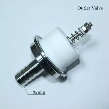 Обратный клапан и соединитель труб для 20/32/51 мм, запасная часть для машины для розлива труб, фланец 64 мм SS304 и использование TEFE для безопасной пищевой промышленности