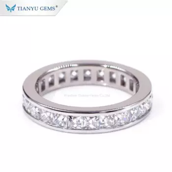 Обручальное кольцо с муассанитом, 2,5 мм, 10 к/14 К/18 К