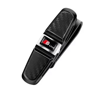 Общий зажим для солнцезащитных очков, держатель для билета, оправа для очков, аксессуары для салона автомобиля для Audi Sline A1 A2 A3 A4 A5 A6 A7 A8 Q1 Q2 Q3 Q4