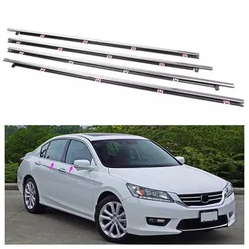 Обшивка для окон Accord, для Honda 2013, 2014, 2015, 2016, 2017, Chrome