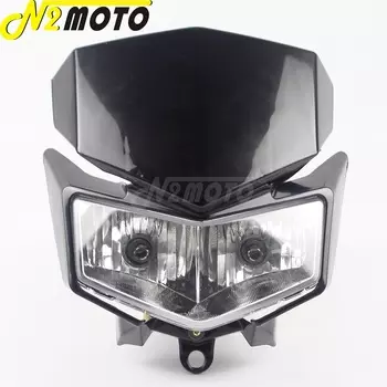 Обтекатель для фар Kawasaki KLX250 KLX250S D-Tracker X 250 KLX250SF, черного и синего цвета, для кроссового велосипеда, мотоцикла, двойной передний фонарь