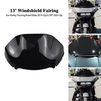 Обтекатель для лобового стекла мотоцикла 13 дюймов черный для Harley Touring Road Glide Special FLTRT flнастоящей FLTRX Limited 15-2024