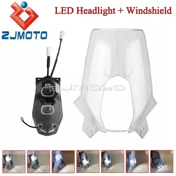 Обтекатель фар для мотокросса, лобовое стекло, переднее лобовое стекло Enduro Dirt Bike для 450, раллийная копия Enduro 690 790 890 EXC 500 701 FE