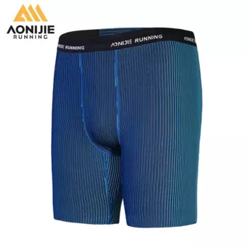 Обтягивающие спортивные шорты AONIJIE, мужские быстросохнущие спортивные тренировочные шорты для бега, тренажерного зала, поглощающие пот тонкая дышащая спортивная одежда